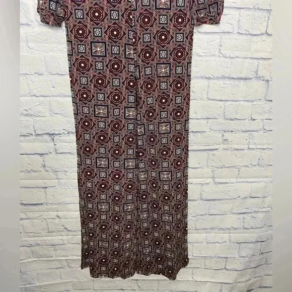 ASOS CURVE Tile Abstract Geo Print Stretch Jumpsuit - Picture 4 of 8